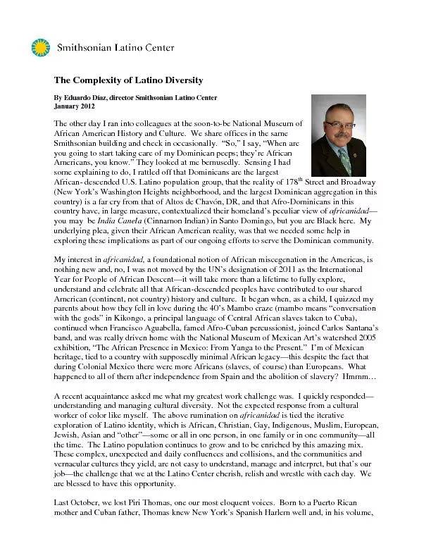 The Complexity of Latino DiversityBy Eduardo D