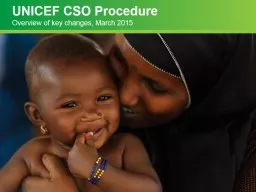 UNICEF CSO Procedure