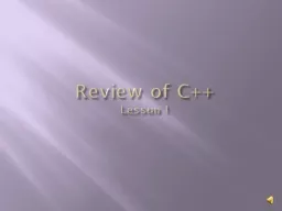 Review of C++