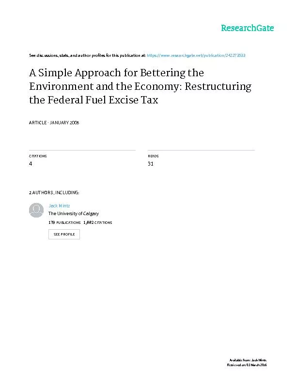 Approach forBettering theEnvironment andthe Economy:Restructuringthe F