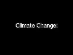 Climate Change: