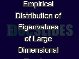 Strong Convergence of the Empirical Distribution of Eigenvalues of Large Dimensional Random
