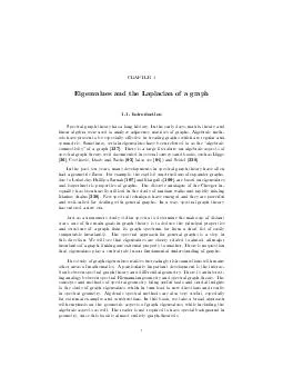 CHAPTER  Eigenvalues and the Laplacian of a graph