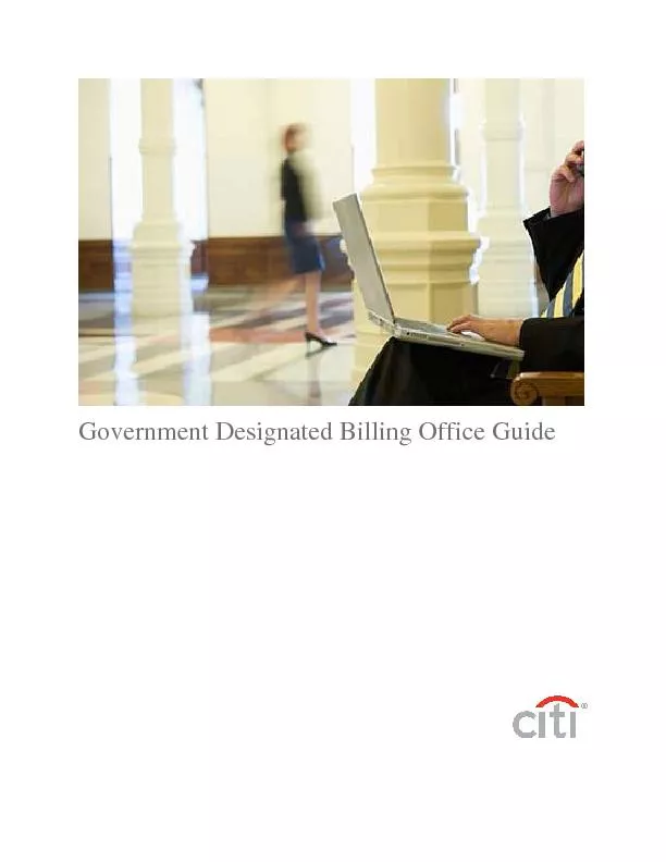 Government Designated Billing Office Guide
