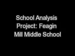 School Analysis Project: Feagin Mill Middle School