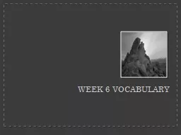Week 6 vocabulary