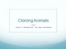 Cloning Animals