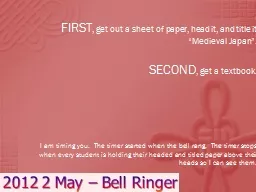 2012 2 May – Bell Ringer