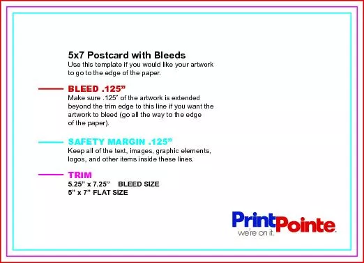 5x7 Postcard with Bleeds