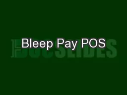 Bleep Pay POS