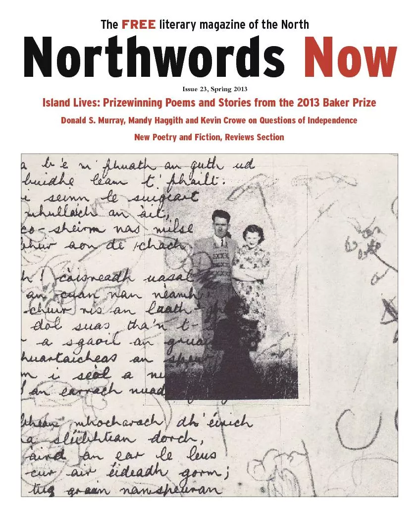 Northwords NowIssue 23, Spring 2013Island Lives: Prizewinning Poems an