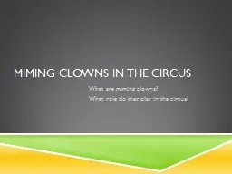 Miming clowns in the circus
