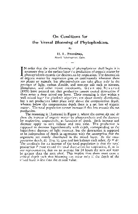 Phytoplankto 285 Whe dealin wit photosynthesi i i no necessar t consid