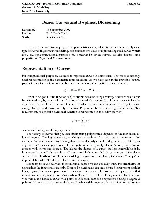 G22.3033-002:TopicsinComputerGraphics:Lecture#2GeometricModelingNewYor