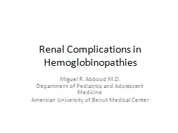 Renal Complications in
