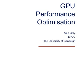 GPU Performance Optimisation