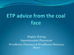 ETP advice from the coal face