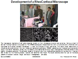 Development of a RheoConfocal Microscope