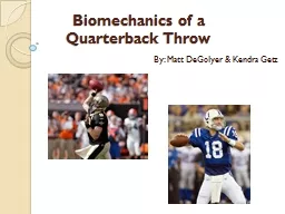 Biomechanics of a Quarterback Throw