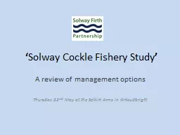 ‘ Solway Cockle Fishery Study