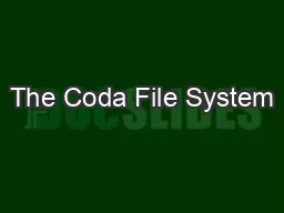 The Coda File System