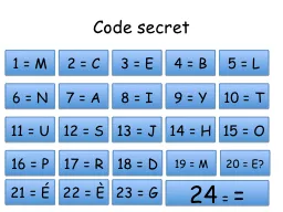 Code secret