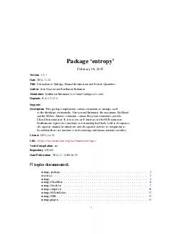 Package entropy November   Version