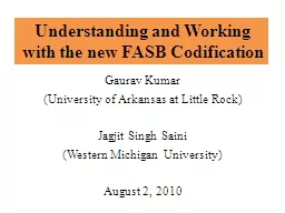 Understanding and Working with the new FASB Codification