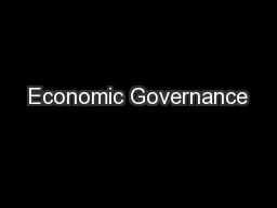 Economic Governance