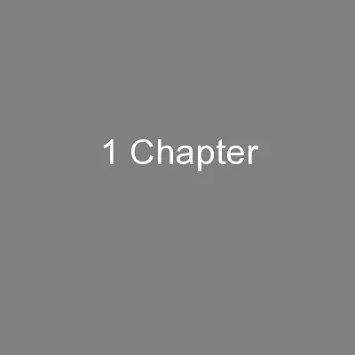 1 Chapter