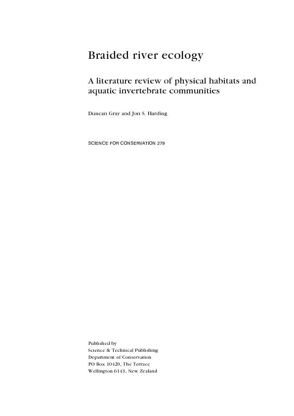 A literature review of physical habitats and Duncan Gray and Jon S. Ha