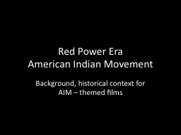 Red Power Era