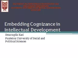 Embedding Cognizance in Intellectual