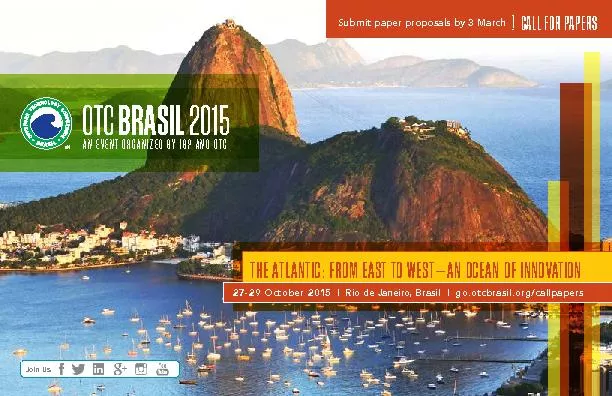 27-29 October 2015  |  Rio de Janeiro, Brasil  |  go.otcbrasil.org/cal