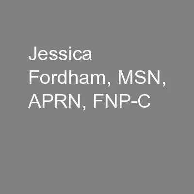 Jessica Fordham, MSN, APRN, FNP-C