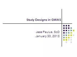 Study Designs in GWAS
