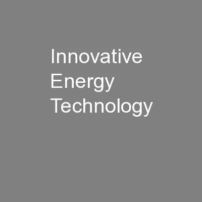 Innovative Energy Technology