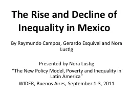 The Rise and Decline of Inequality in Mexico
