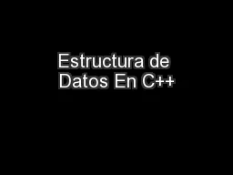 Estructura de Datos En C++