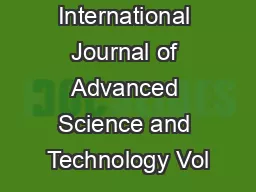 International Journal of Advanced Science and Technology Vol