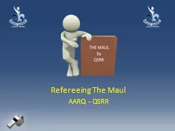 Refereeing The Maul