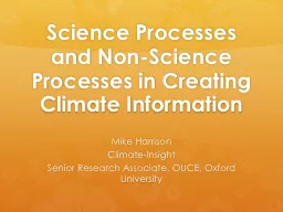 Science Processes and Non-Science Processes in Creating Cli