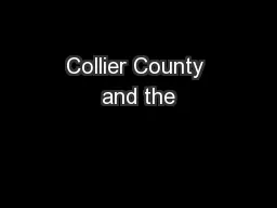 Collier County and the