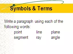 Symbols & Terms