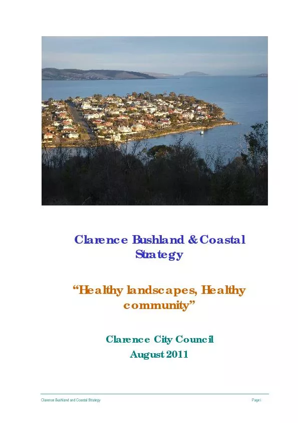 Clarence Bushland and Coastal Strategy