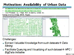 Motivation: Availability of Urban Data