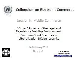 Colloquium on Electronic Commerce