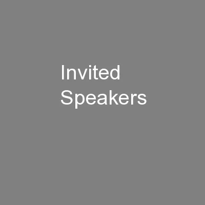 Invited Speakers