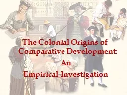 The Colonial Origins of Comparative Development: