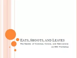 Eats, Shoots, and Leaves
